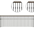 Decorative Metal Railings With Vertical Bars Top Rail And Balcony Decor Details Shown
