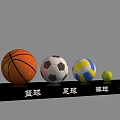 Different Types of Sports Equipment Including Basketball Soccer Ball Volleyball and Golf Ball