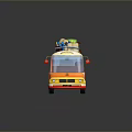 Bus Large Bus CMB Medium Van Large Van Bus School Bus Van Box Car 3d model