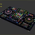 portable synthesizer mixer reverberator tuner mixer mixing equipment 3d model