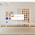 Modern Indoor Sports Equipment Setup With Table Tennis Table And Wall Mounted Gear