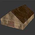 Rustic Wooden Barn Exterior Design With Brown Roof And Wooden Door