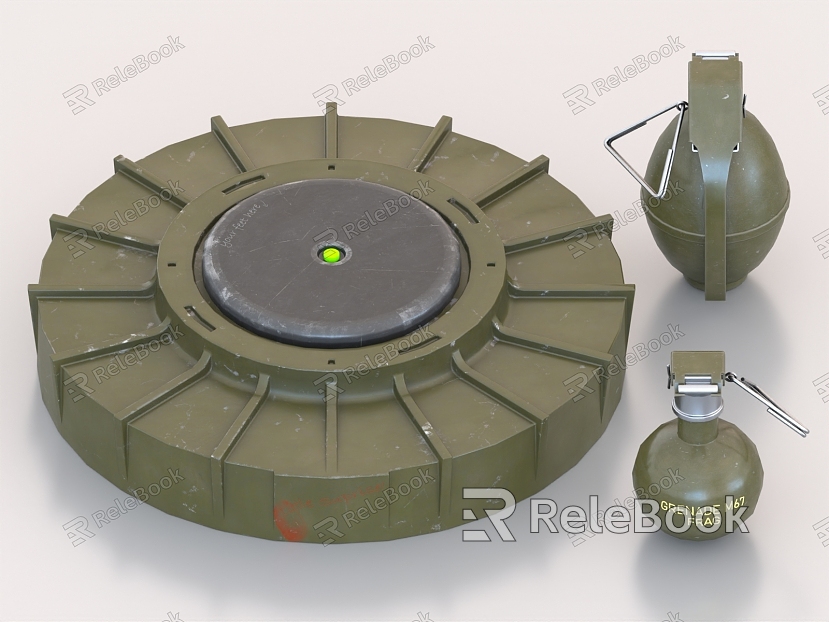 grenade mine throwing weapon model