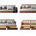 Wooden Storage Sofa Design With Multiple Drawers Soft Cushions And Modern Look