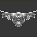 White Mesh Decorative Home Accessory With Intricate Pattern And Modern Design