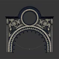 European Arch Building Victoria Arch Stone Gate Building Stone Arch 3d model