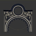 European Arch Building Victoria Arch Stone Gate Building Stone Arch 3d model