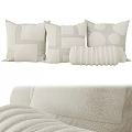 Cozy Beige Decorative Pillows With Geometric Circular And Striped Patterns for Modern Sofa