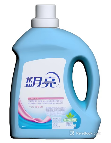 Blue Laundry Detergent Bottle With Handle For Effective Clothes Cleaning Daily Use 3d model 