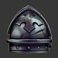 Shiny Dark Purple Metallic Curved Machinery Component With Bolted Structure Details