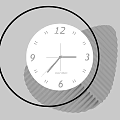Modern Karlsson Wall Clock With White Dial Black Hands And Black Wavy Decoration