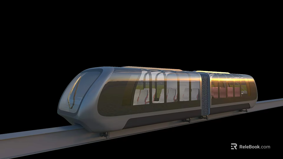 Modern Open Kitchen Interior Design With Island Counter And Appliances 3d model