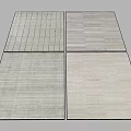 Modern Square Rugs With Textured Patterns And Neutral Tones For Home Decor 3d model