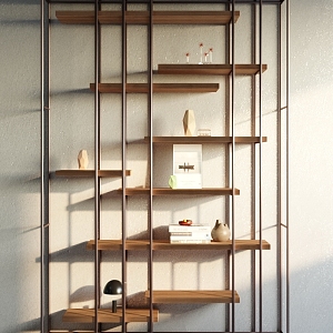 Simple Storage Rack Ornaments Combination 3d model