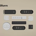 Poliform Modern Electrical Accessories With Various Switches And Sockets Design 3d model