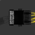 Black Electrical Toggle Switch With Red Indicator And Yellow Pins For Appliance Control
