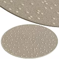 Round Rug With Dotted Pattern In Beige Color For Home Decor 3d model
