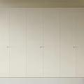 Modern White Wardrobe With Multiple Doors And Sleek Design For Interior