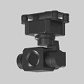 Professional Black Camera Gimbal with Mounting Bracket and Lens