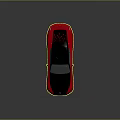 Red Sports Car With Black Roof And Modern Aerodynamic Exterior Design