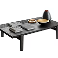 Black Wooden Coffee Table Simple Design Stack Of Books Small Bowl Wooden Bowl Black Vase