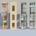 Modern Elevator Designs With Four Different Glass Materials And Window Structures