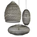 Rattan chandelier chandelier decorative chandelier chandelier lamp atmosphere chandelier lamp light 3d model