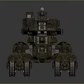 Futuristic Heavy Duty Tank With Complex Mechanical Structure And Tracks