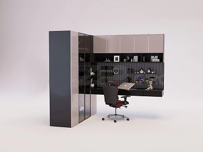 Modern Figurine Cabinet With Glass Doors Display Shelves And Collectible Storage 3d model