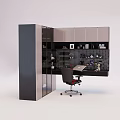 Modern Figurine Cabinet With Glass Doors Display Shelves And Collectible Storage