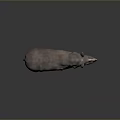 Detailed 3D Rhinoceros Model Rendering With Realistic Texture And Gray Background