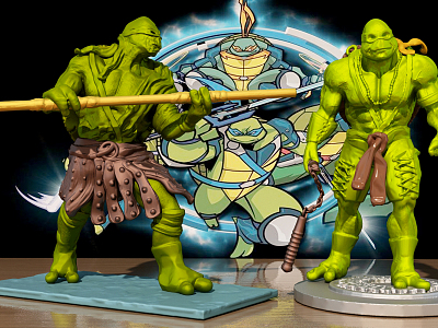 Modern game character Ninja Turtles model