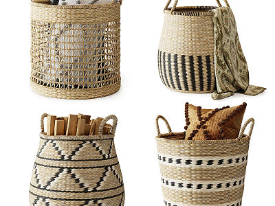 Modern Storage Basket Rattan Storage Basket model