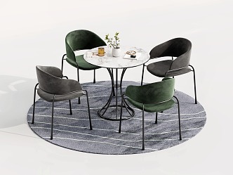 Leisure Table and Chair Combination Nordic Negotiation Table and Chair Light Luxury Table and Chair Simple Negotiation Table and Chair Coffee Table Negotiation Sofa Silent Negotiation Table and Chair 3d model