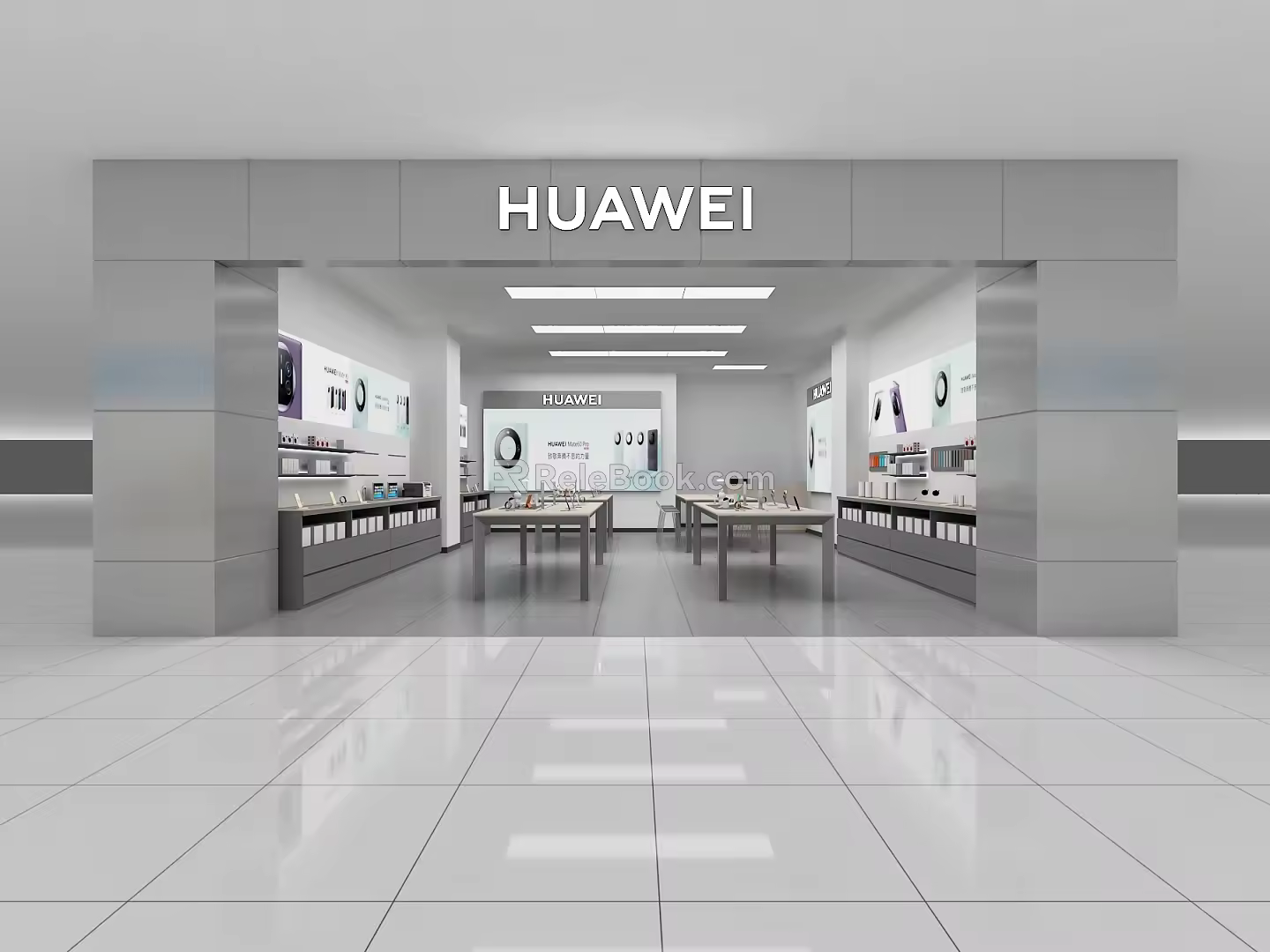 Huawei Flagship Store Huawei Mobile Phone Store Huawei Mobile Phone Store Mobile Phone Huawei Experience Store New Huawei New Standard Experience Store 3d model