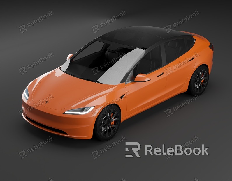 L117 New Tesla Model3 Orange model