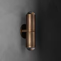 Modern Minimalist Wall Light With Brushed Copper Finish And Cylindrical Design 3d model