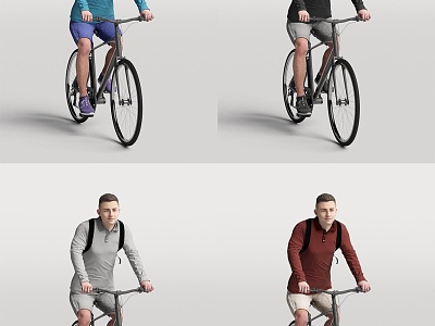 Cycling Man Characters Foreign Men Sports Men Cyclists 3d model