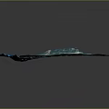 Detailed 3D Terrain Model With Blue Water Green Vegetation And Elevated Landforms