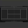 Small Indoor Football Field Toy Model With White Goal And Black Fence
