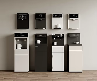 Modern tea bar machine water dispenser pipeline machine 3d model