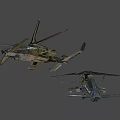 Modern Military Combat Helicopters With Camouflage Paint And Advanced Weapon Systems