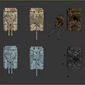 Various Colored Military Vehicle Models With Camouflage Paint And Detailed Cannon Barrels