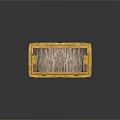Vintage Wooden Chest With Gold Trim For Storing Clothing And Accessories