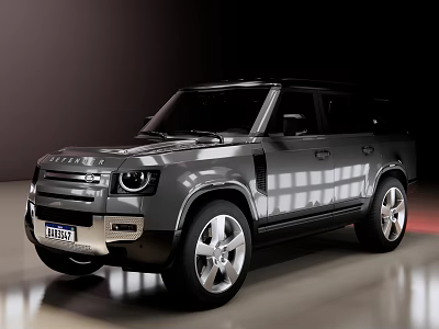 Gray Modern SUV With Boxy Exterior Design Alloy Wheels And Bold Lines 3d model