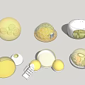 Various Spherical Dome Shaped Design Models in Yellow White with Transparent Elements
