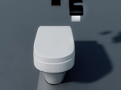 Modern Bathroom Hinged Door Design With White Toilet And Clean Finish 3d model