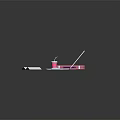 Laptop with Pink Box Cup Mouse Open Folder and USB Drive