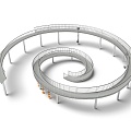 Tornado Corridor Bridge Rotating Corridor Sightseeing Platform Amusement Equipment 3d model