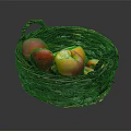 Handwoven Wicker Basket Filled With Fresh Red And Yellow Fruits For Daily Home Use